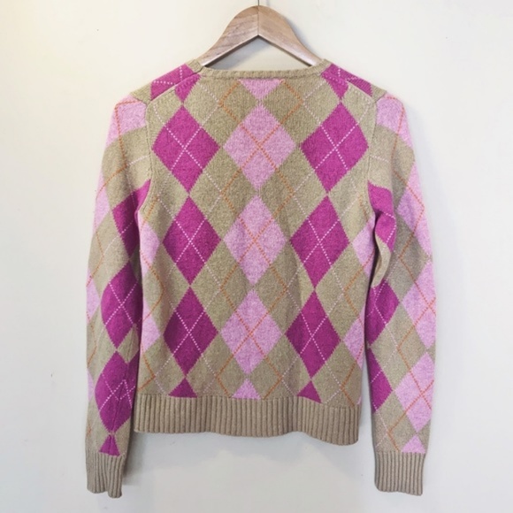 JCREW Crew Neck Sweater - Tan & Pink - Size M - Picture 2 of 4